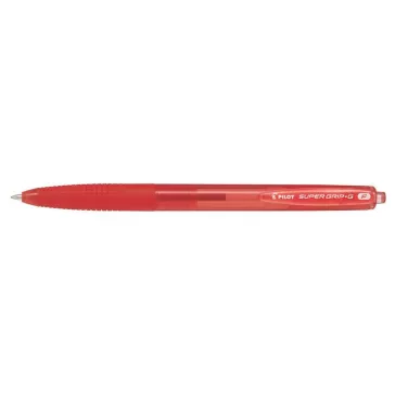   Golyóstoll, 0,22 mm, nyomógombos, PILOT "Super Grip G", piros