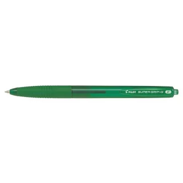   Golyóstoll, 0,22 mm, nyomógombos, PILOT "Super Grip G", zöld