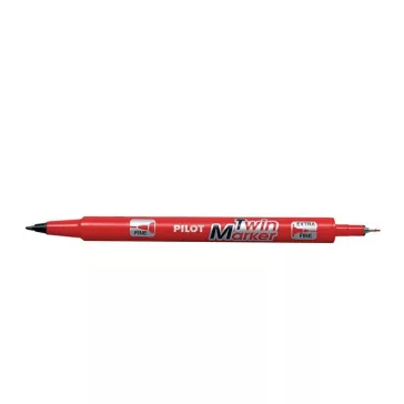   Alkoholos marker, 0,8/2 mm, kétvégű, PILOT "Twin", piros