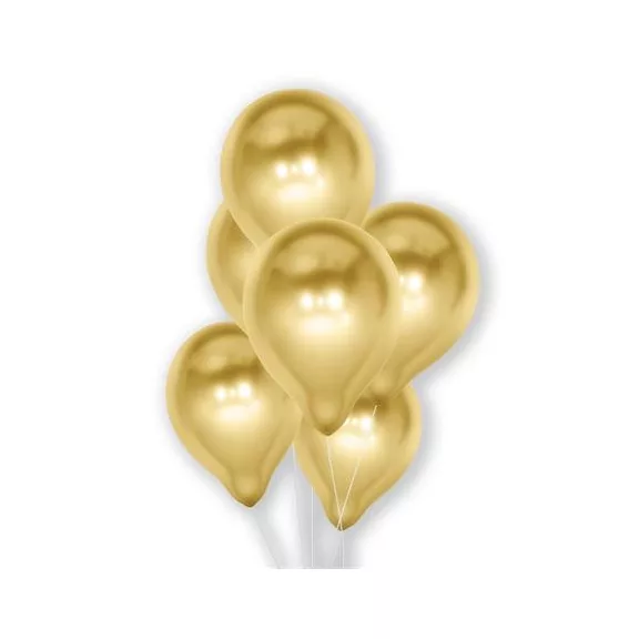 Léggömb, 30 cm, PUKKA PAD, metál arany