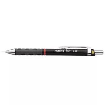 Nyomósirón, 0,35 mm, ROTRING "Tikky T", fekete