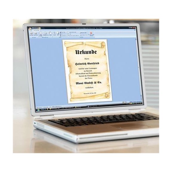 Előnyomott papír, A4, 90 g, SIGEL "Oklevél Pergamen"