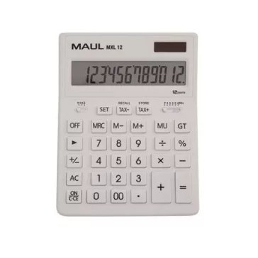   Számológép, asztali, 12 számjegy, MAUL "MXL 12", fehér