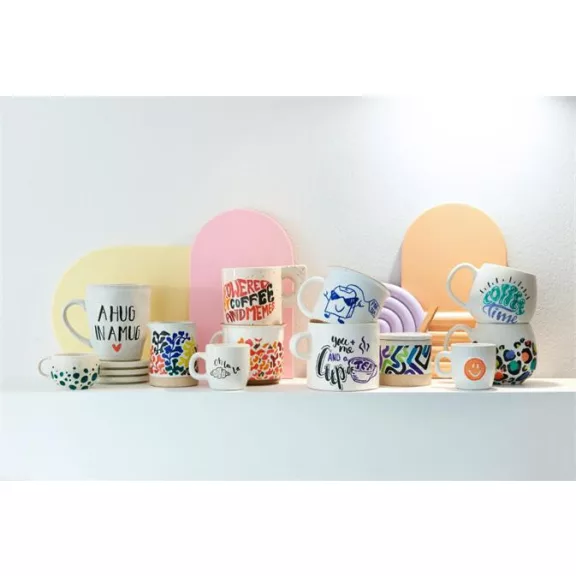 Ecsetirón készlet, porcelánra, EDDING "4200 Family color", 6 különböző szín