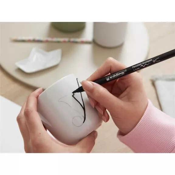 Ecsetirón készlet, porcelánra, EDDING "4200 Family color", 6 különböző szín