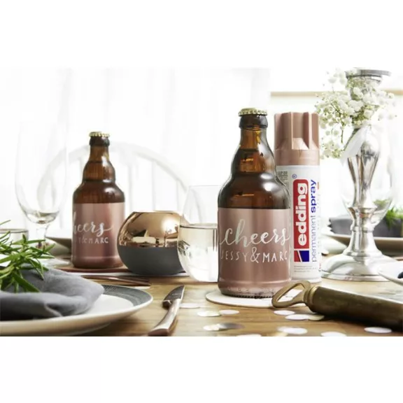 Akrilfesték spray, 200 ml, EDDING "5200", matt arany