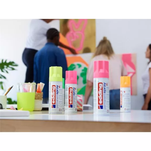 Akrilfesték spray, 200 ml, EDDING "5200", matt ezüst