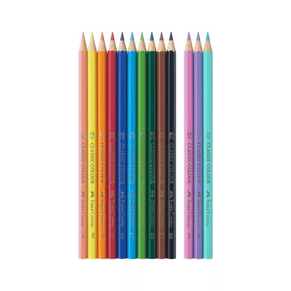 Színes ceruza készlet, hatszögletű, FABER-CASTELL"Unikornis" 10+3 különböző szín
