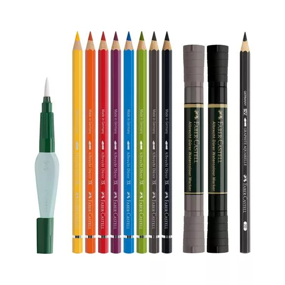 Készlet akvarell technikához, FABER-CASTELL "Discovery Set Albrecht Dürer", 12 db-os szett