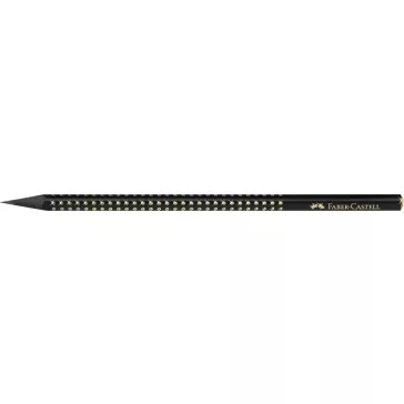   Grafitceruza, B, háromszögletű, FABER-CASTELL, "Sparkle Midnight", fekete/arany