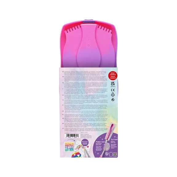 Vízfesték, 12 darabos, összeilleszthető, FABER-CASTELL "Unikornis"+1 tubus fehér tempera+unikornis matrica