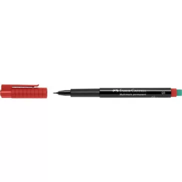   Alkoholos marker, OHP, 0,4 mm, FABER-CASTELL "Multimark 1523", piros
