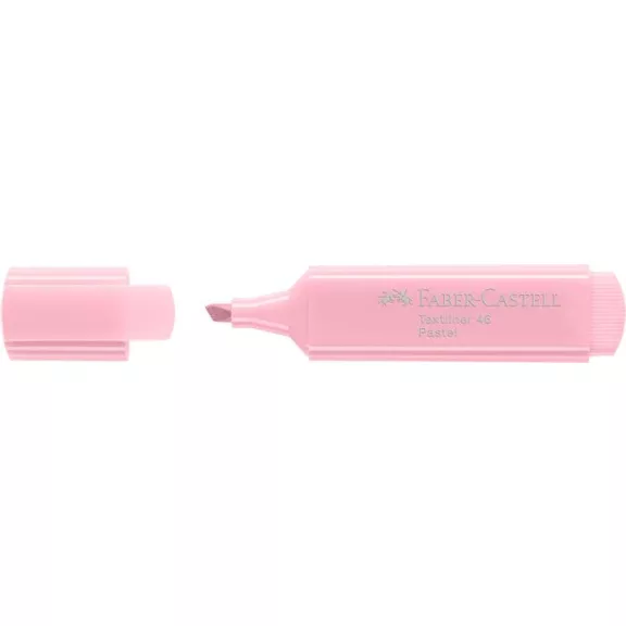 Szövegkiemelő, 1-5 mm, FABER-CASTELL "1546 Pastel", pasztell rózsaszín