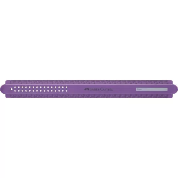 Vonalzó, műanyag, törhetetlen, 30 cm, FABER-CASTELL "Sparkle", vegyes színek