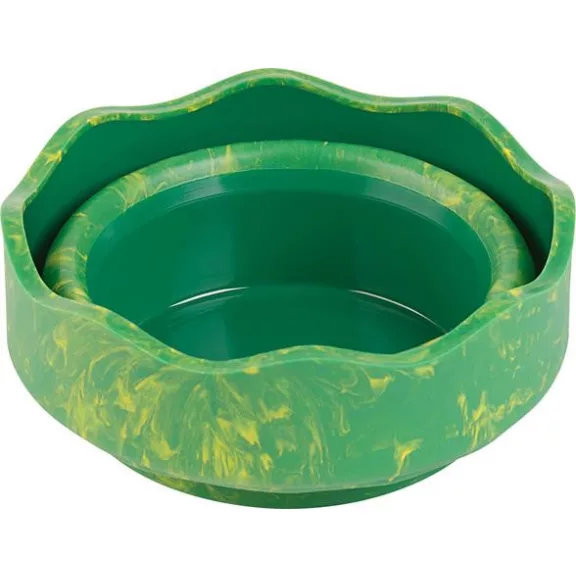 Ecsettál, műanyag, FABER-CASTELL "Click&Go", zöld