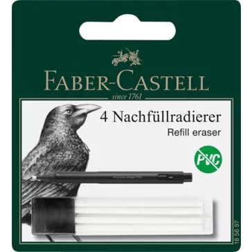   Pótbél precíziós radírstifthez, 4 darabos, FABER-CASTELL