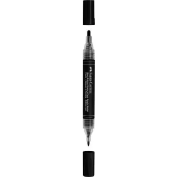   Dekormarker, 1,0/3,0 mm, kétvégű, akril, FABER-CASTELL "Shake&Paint", fekete