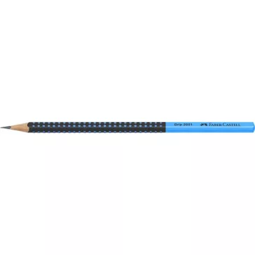   Grafitceruza, HB, háromszögletű, FABER-CASTELL "Grip 2001", fekete, kék