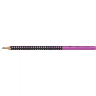   Grafitceruza, HB, háromszögletű, FABER-CASTELL "Grip 2001", fekete,rózsaszín