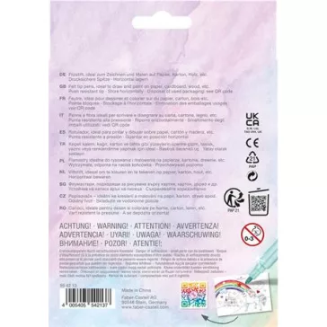   Filctoll készlet, FABER-CASTELL "Unikornis" 10 különböző szín + 3 csillámos