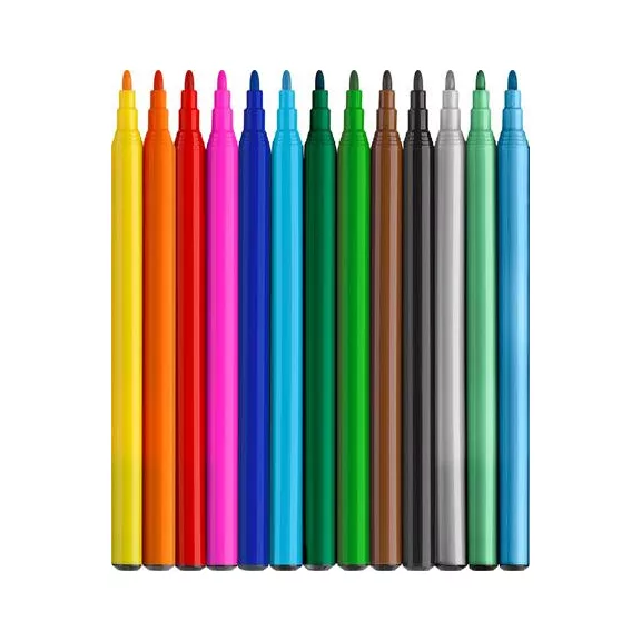 Filctoll készlet, FABER-CASTELL "Dinoszaurusz" 10 különböző szín + 3 metál