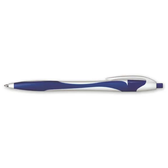 Golyóstoll, 0,4 mm, nyomógombos, vegyes színű test, GRANIT "D520", kék
