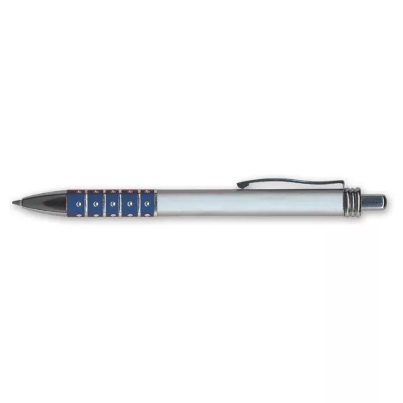 Golyóstoll, 0,6 mm, nyomógombos, vegyes színű fogórész, GRANIT "D550", kék
