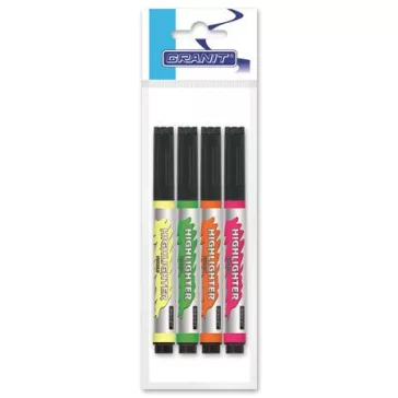   Szövegkiemelő készlet, 1-4 mm, GRANIT "Piccolo M210", 4 különböző szín