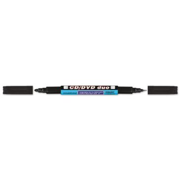   Alkoholos marker, CD/DVD, 0,4/1,5-2,5 mm, kúpos, kétvégű, GRANIT "Piccolo M830", fekete