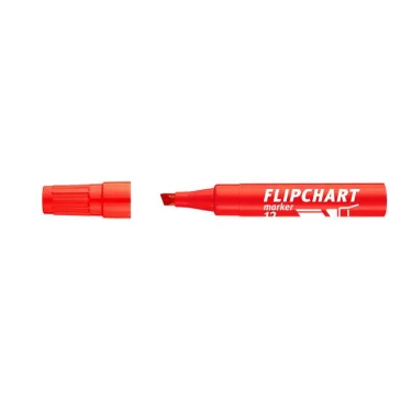   Flipchart marker, 1-4 mm, vágott, ICO "Artip 12", piros