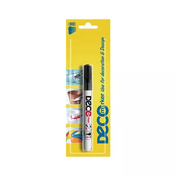 Lakkmarker, 2-4 mm, ICO "Decomarker" fekete