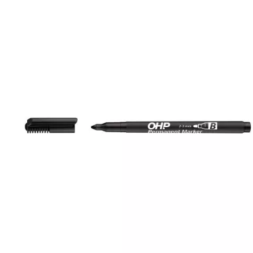 Alkoholos marker, OHP, 2-3 mm, B, ICO, fekete