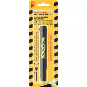   Alkoholos marker, ipari, 1-3 mm, kúpos, mágnessel, ICO "Magnetic industrial permanent 11 XXL", fekete