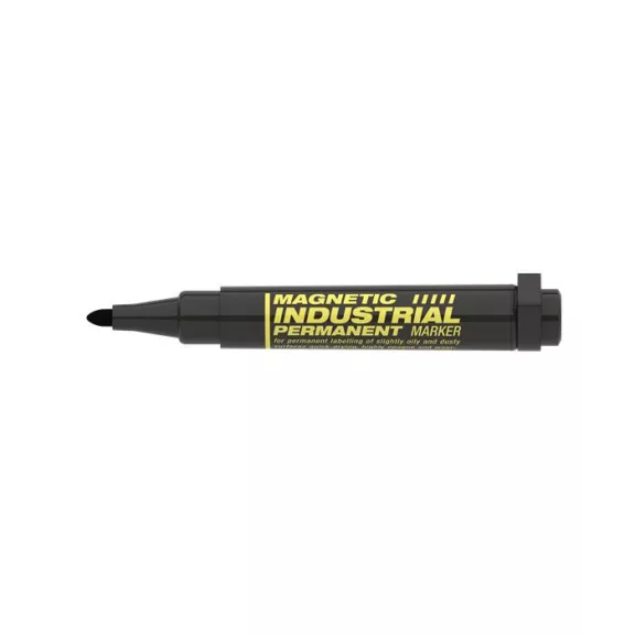 Alkoholos marker, ipari, 1-3 mm, kúpos, mágnessel, ICO "Magnetic industrial permanent 11 XXL", fekete