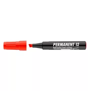   Alkoholos marker, 1-4 mm, vágott, ICO "Permanent 12", piros