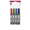 Alkoholos marker készlet, 1-4 mm, vágott, ICO "Permanent 12 XXL", 4 különböző szín
