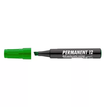   Alkoholos marker, 1-4 mm, vágott, ICO "Permanent 12", zöld