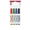 Tábla- és flipchart marker készlet, 1-4 mm, vágott, ICO "Plan 12 XXL", 4 különböző szín