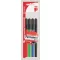 Alkoholos marker készlet, OHP, 1 mm, M, ICO, 4 különböző szín