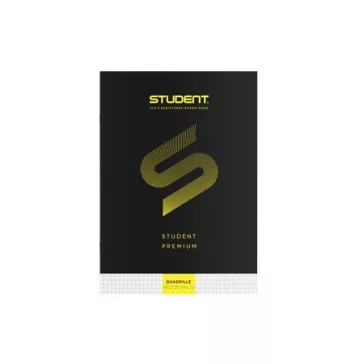   Füzet, tűzött, A4, kockás, 32 lap, ICO "Student Premium", "87-32", fekete