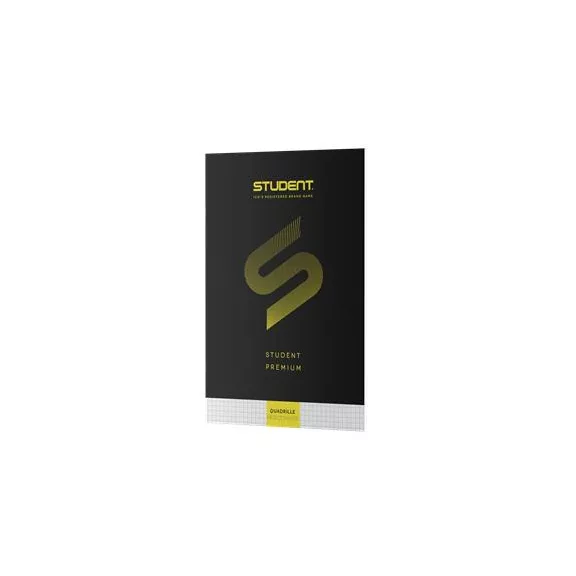 Füzet, tűzött, A4, kockás, 32 lap, ICO "Student Premium", "87-32", fekete