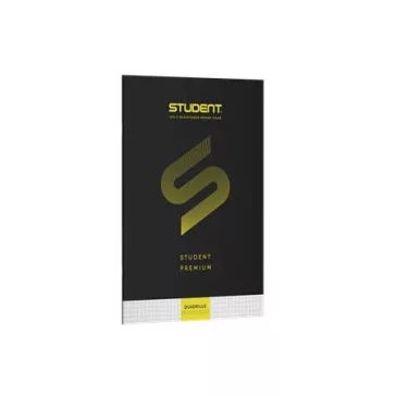   Füzet, tűzött, A4, kockás, 32 lap, ICO "Student Premium", "87-32", fekete