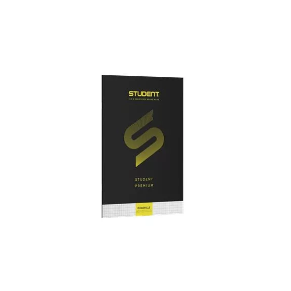Füzet, tűzött, A4, kockás, 32 lap, ICO "Student Premium", "87-32", fekete