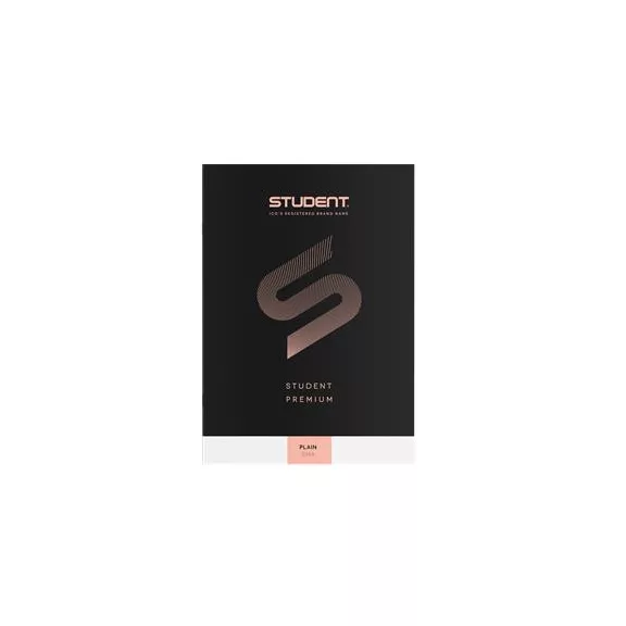 Füzet, tűzött, A4, sima, 32 lap, ICO "Student Premium", "80-32", fekete