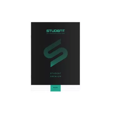   Füzet, tűzött, A4, vonalas, 32 lap, ICO "Student Premium", "81-32", fekete