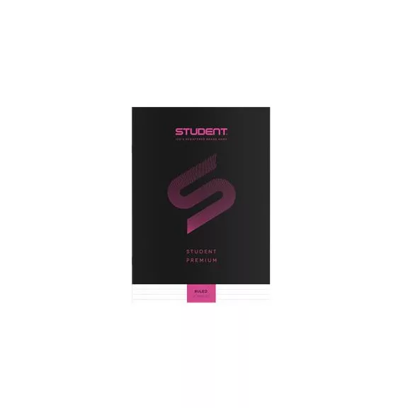 Füzet, tűzött, A4, vonalas, 32 lap, ICO "Student Premium", "81-32", fekete