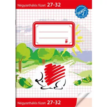   Füzet, tűzött, A5, kockás, 32 lap, ICO "Süni Sulikész", "27-32"