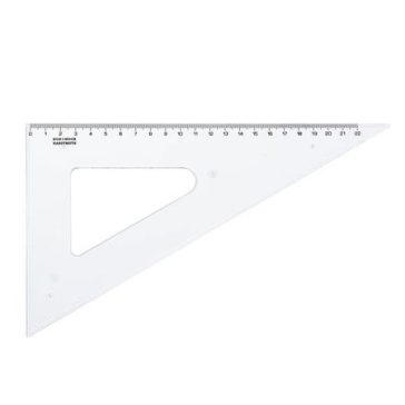 Háromszög vonalzó, műanyag, 60 °, 22 cm, KOH-I-NOOR