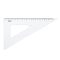 Háromszög vonalzó, műanyag, 60 °, 22 cm, KOH-I-NOOR