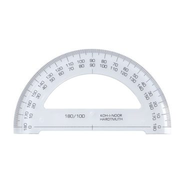 Szögmérő, műanyag, 180 °-os, KOH-I-NOOR